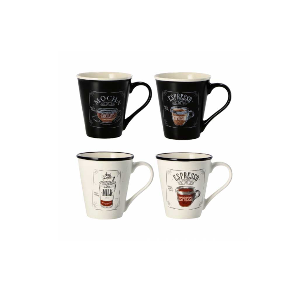 Ad Trend Tazza Blackboard In Ceramica 340 Ml - 4 Disegni