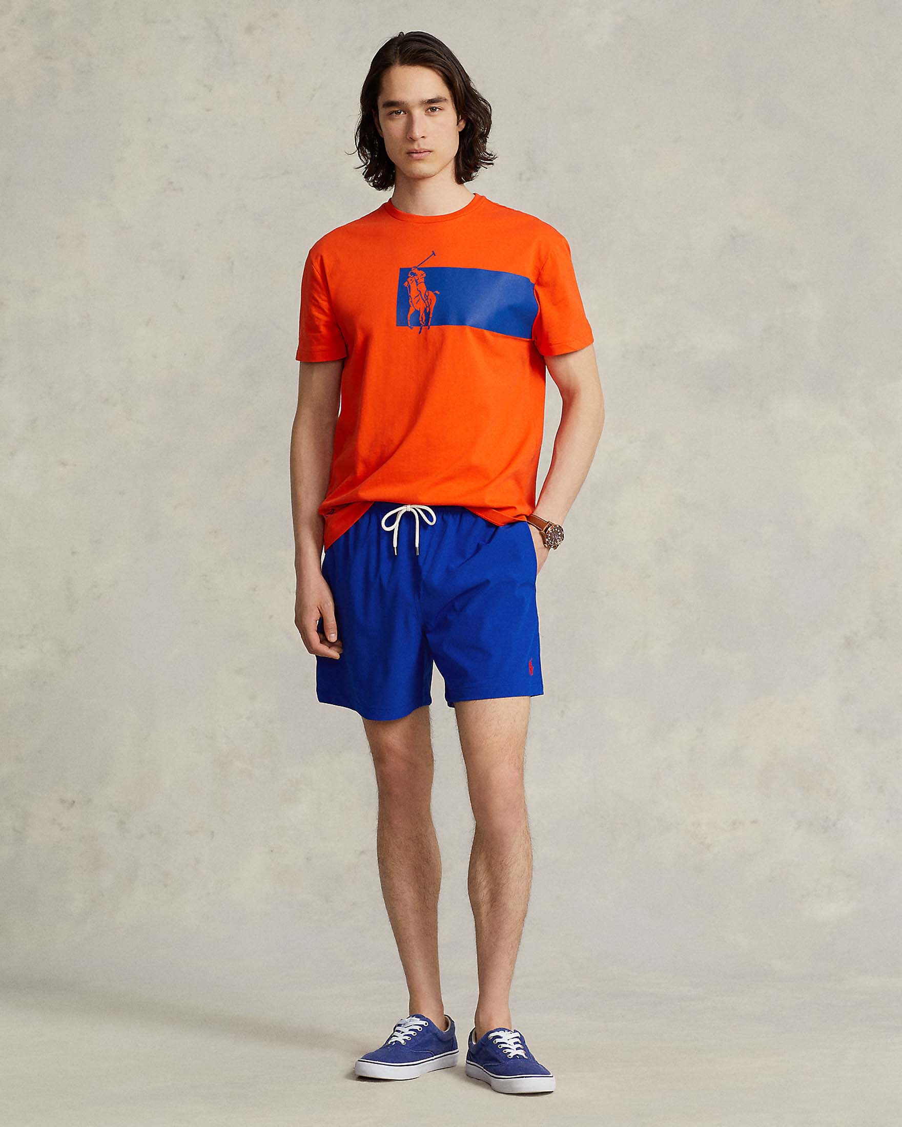 Boxer mare blu royal Polo con logo pony regular-fit