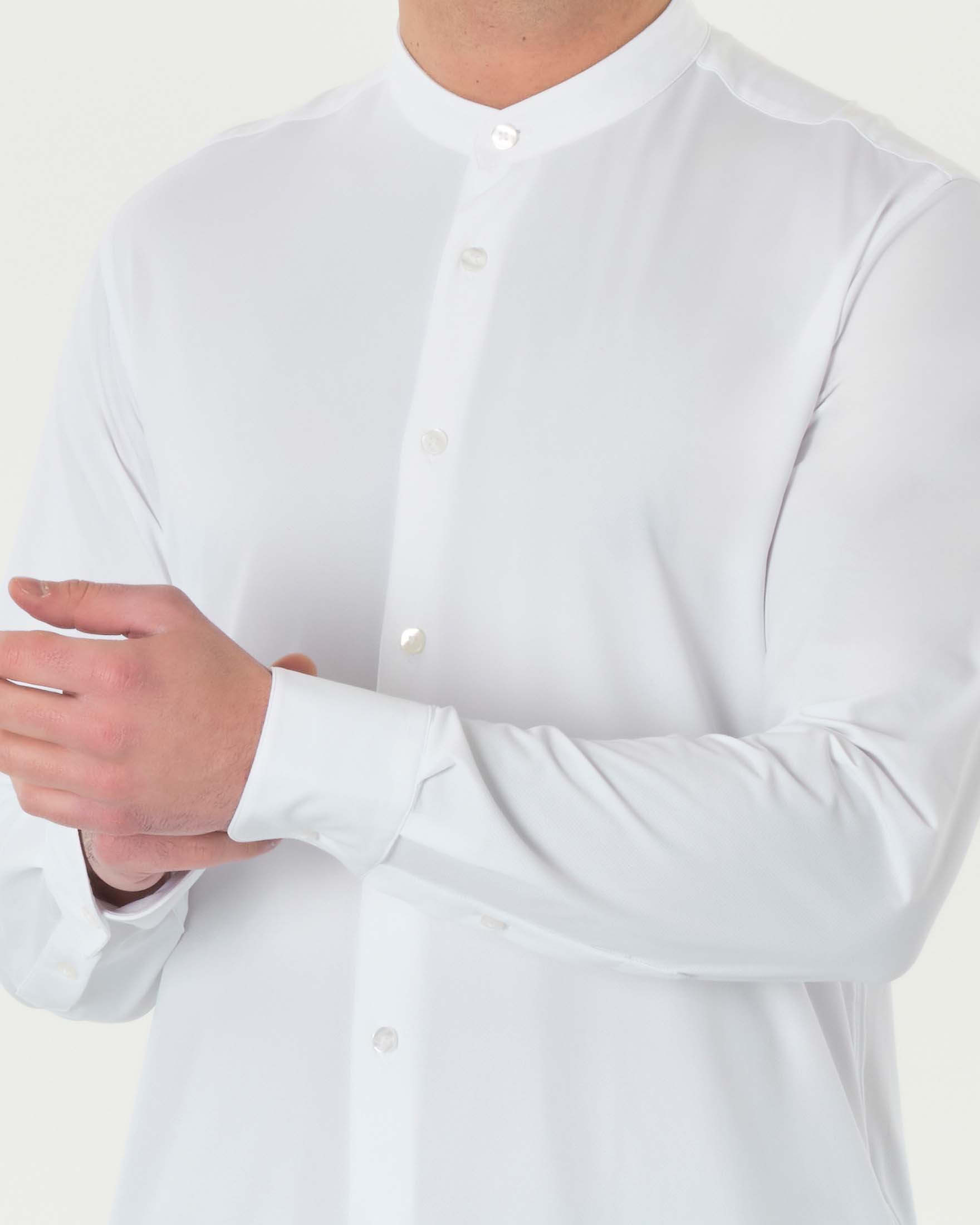 Camicia bianca Oxford Kor Shirt in tessuto tecnico stretch image