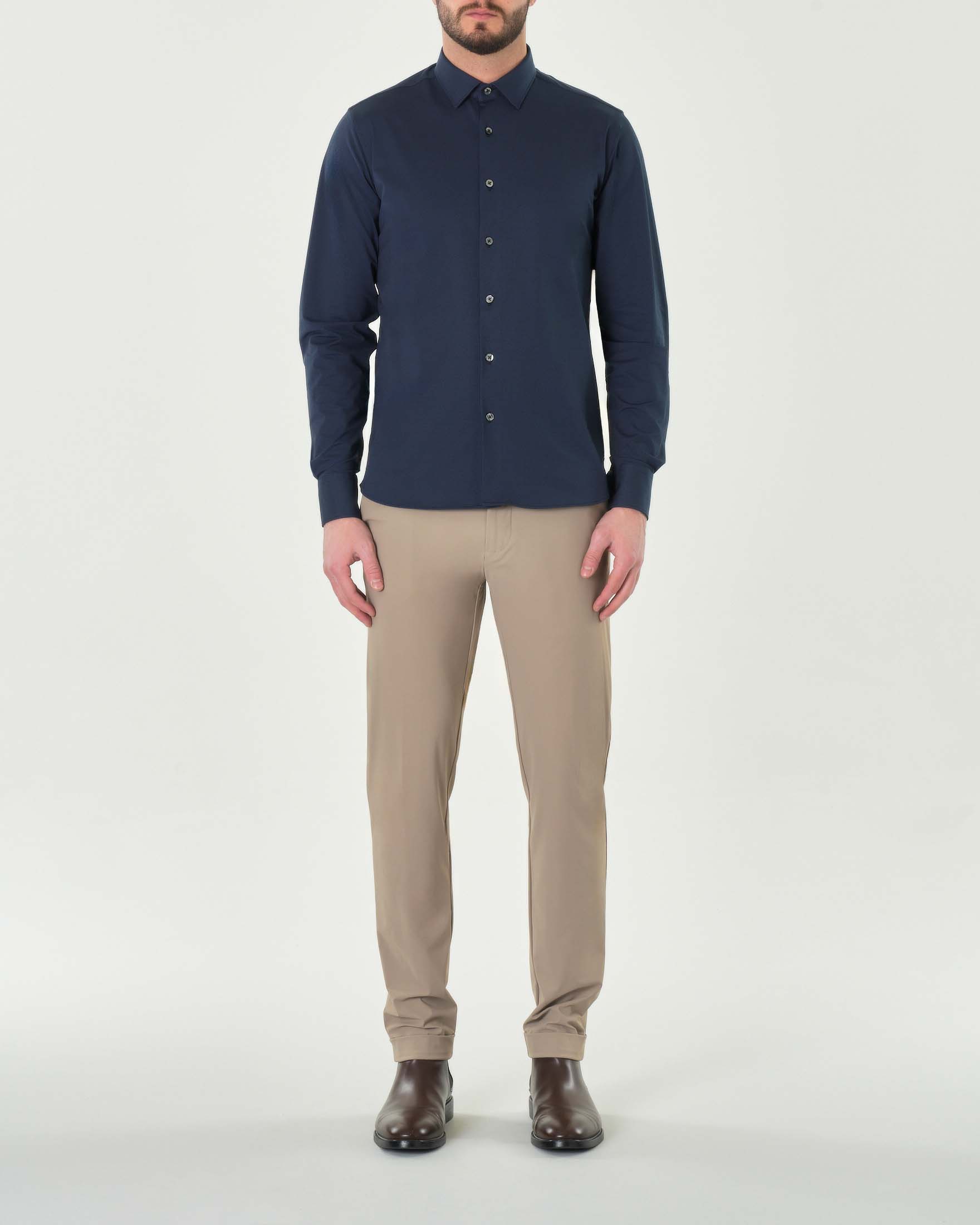Pantalone Chino Revo color fango in tessuto tecnico stretch