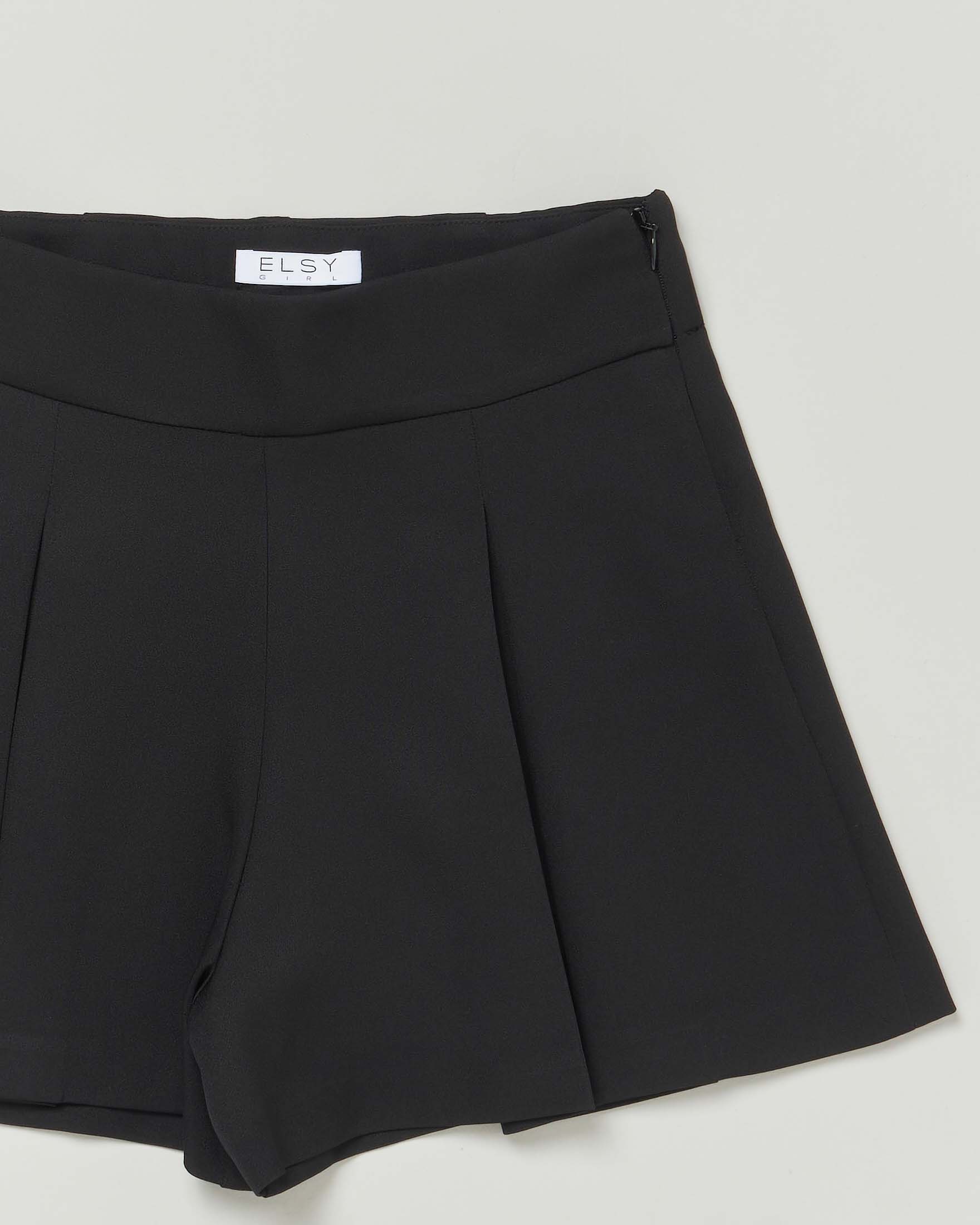 Pantaloncini Elsy neri in tessuto cady stretch image