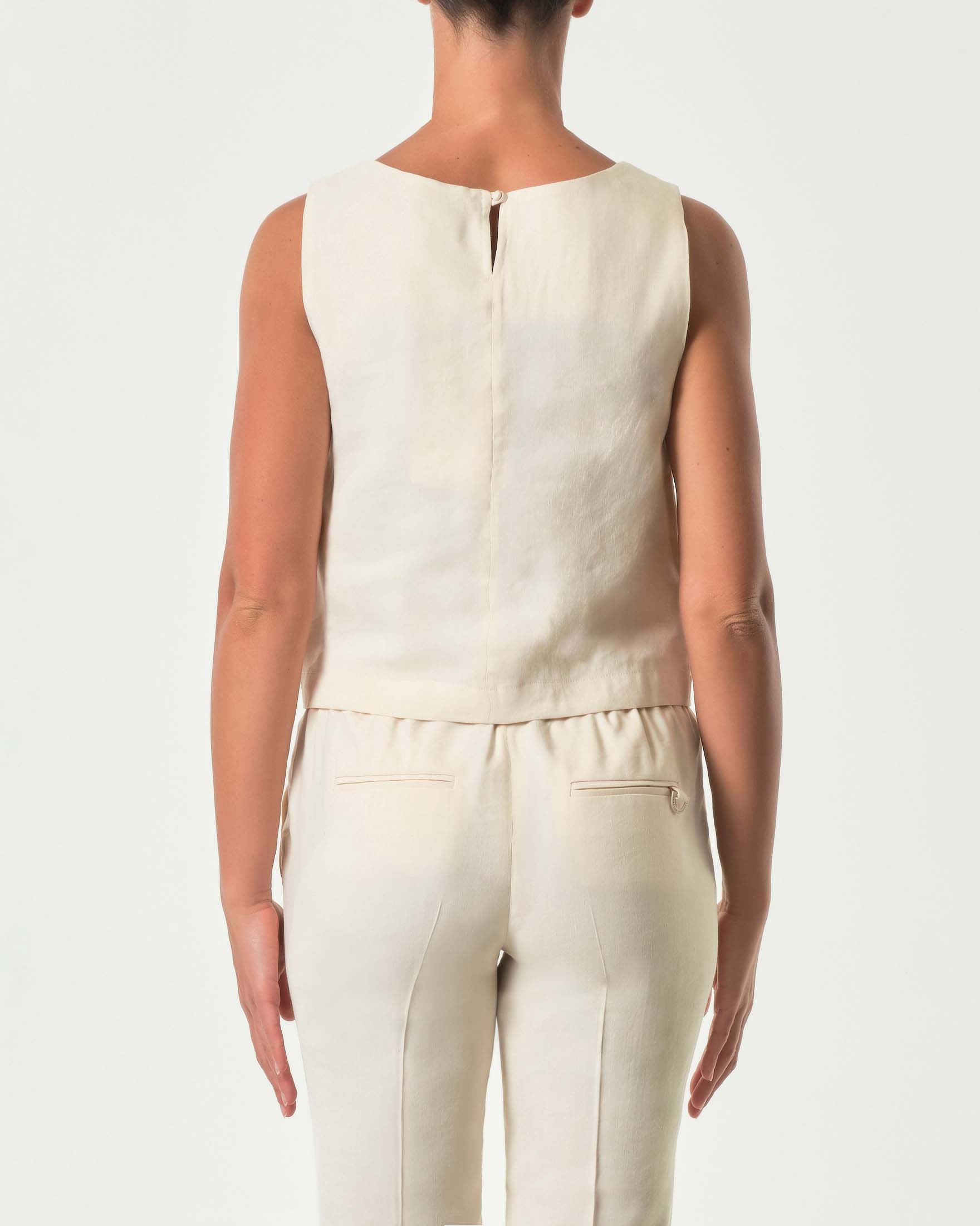 Pantaloni Eleganti In Misto Lino - Bianco - DONNA | H&M IT - Foto 7