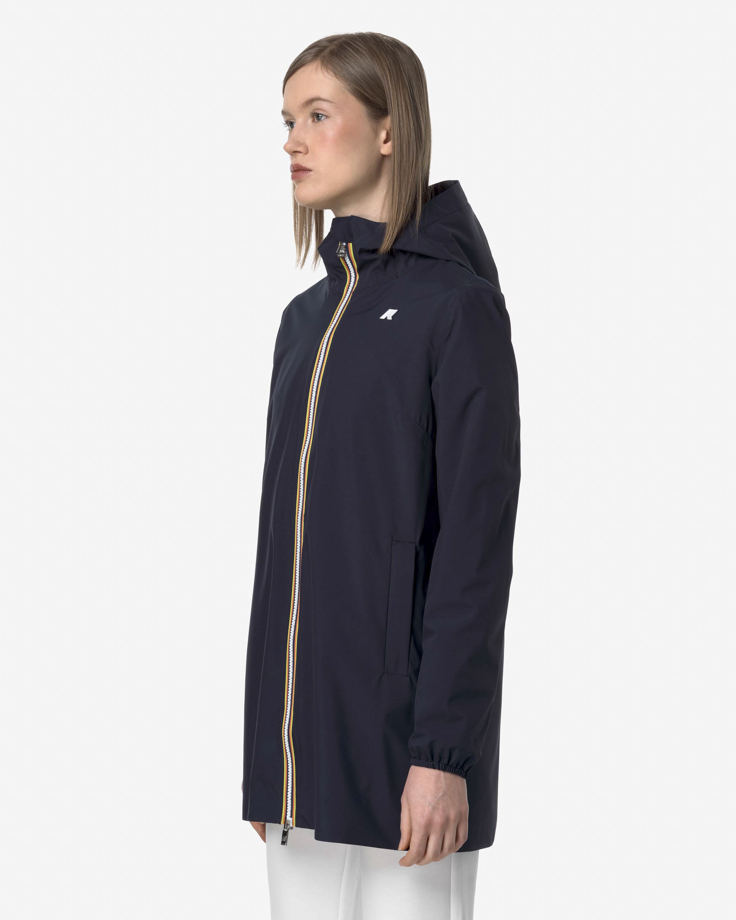 Giacca media blu Sophie stretch con cappuccio image