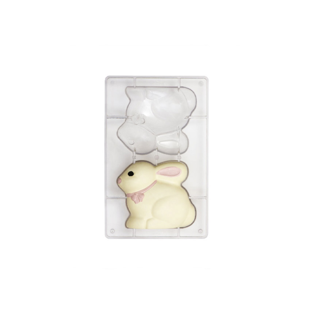 Decora Stampo In Policarbonato Per 2 Conigli Di Cioccolato 8X9,4 Cm
