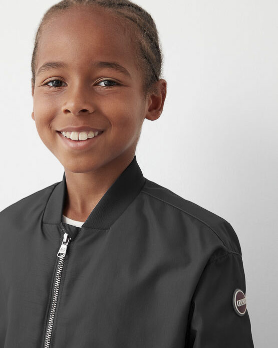 Bomber Colmar Originals nero in nylon idrorepellente a maniche lunghe