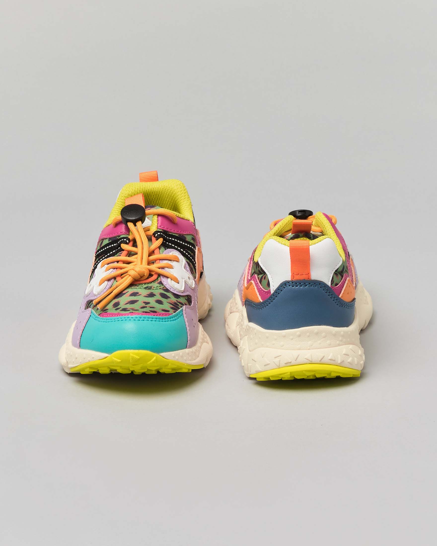 Sneakers Yamano 3 in similpelle e tessuto tecnico multicolor maculato