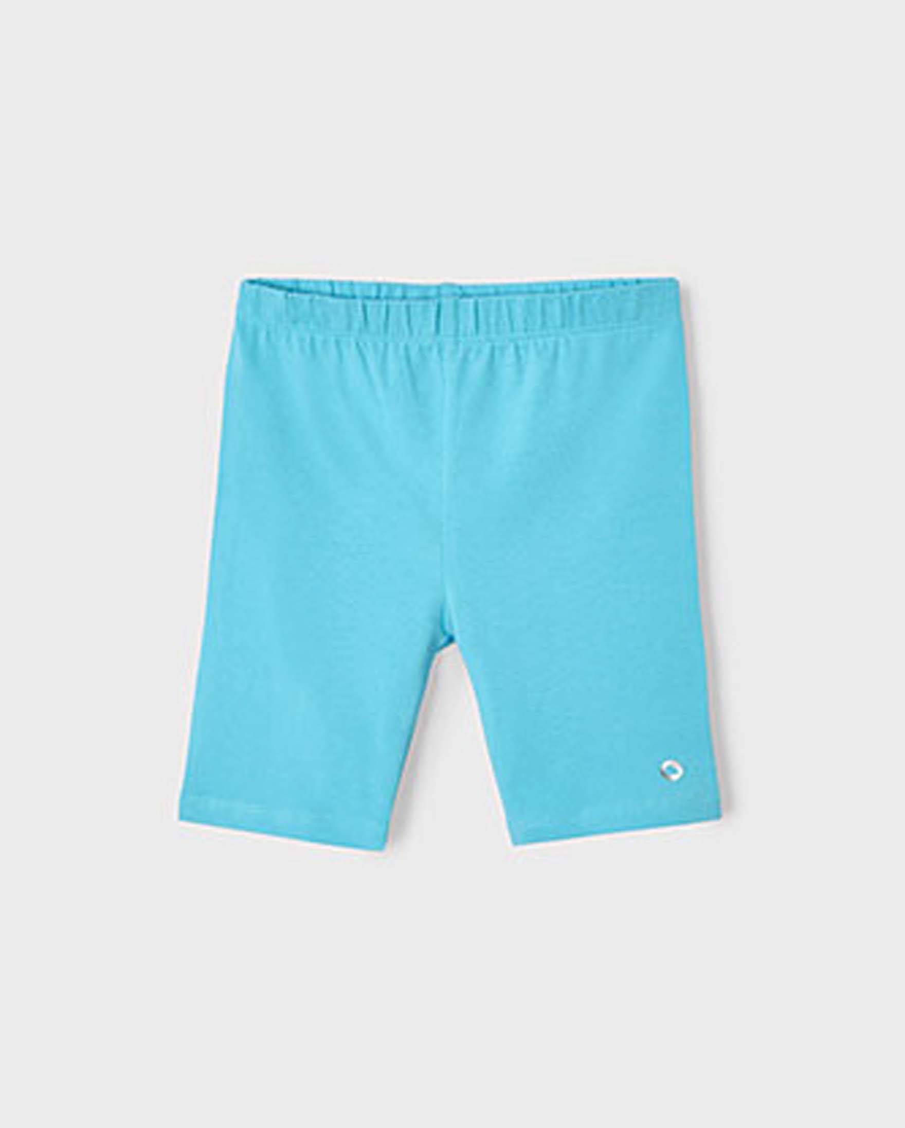 Leggins ciclista azzurro in cotone stretch