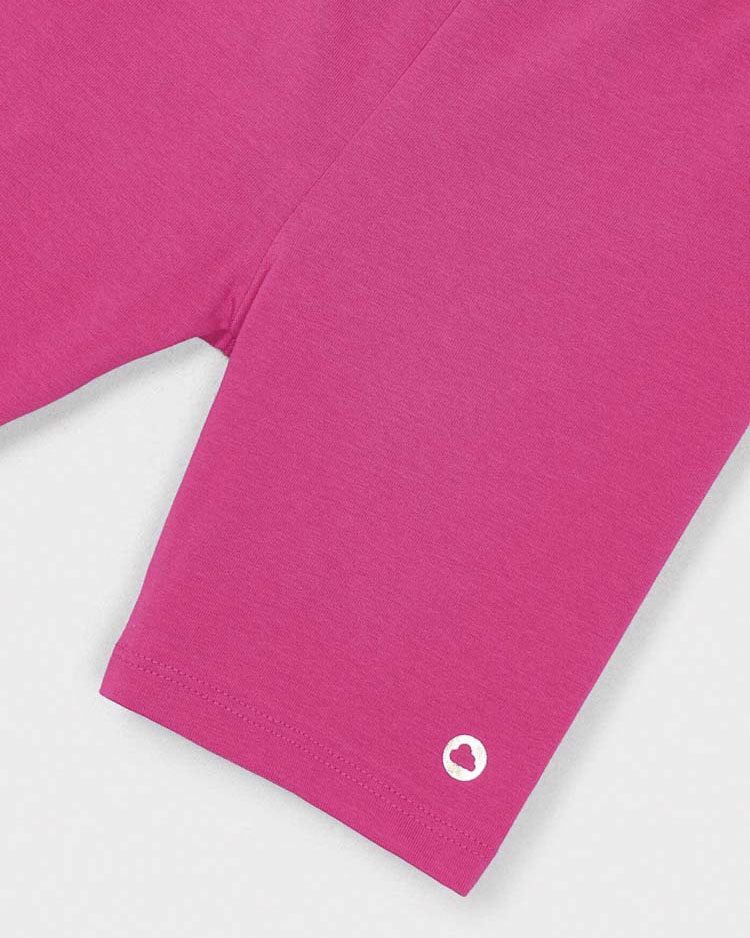 Leggins ciclista fucsia in cotone stretch