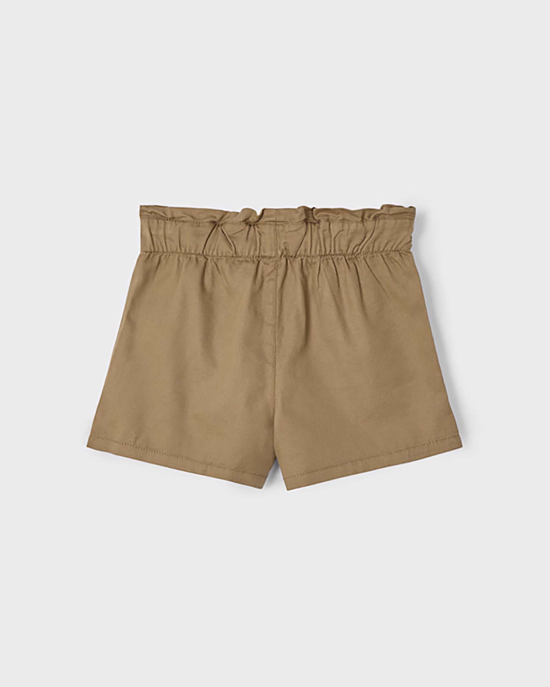 Short color fango in misto cotone e lyocell