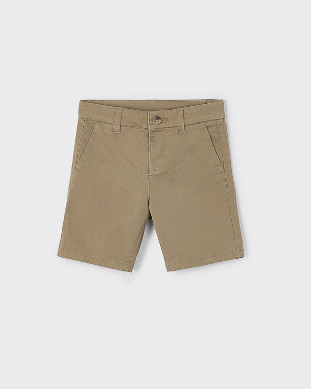 Bermuda chino Mayoral color fango in gabardina