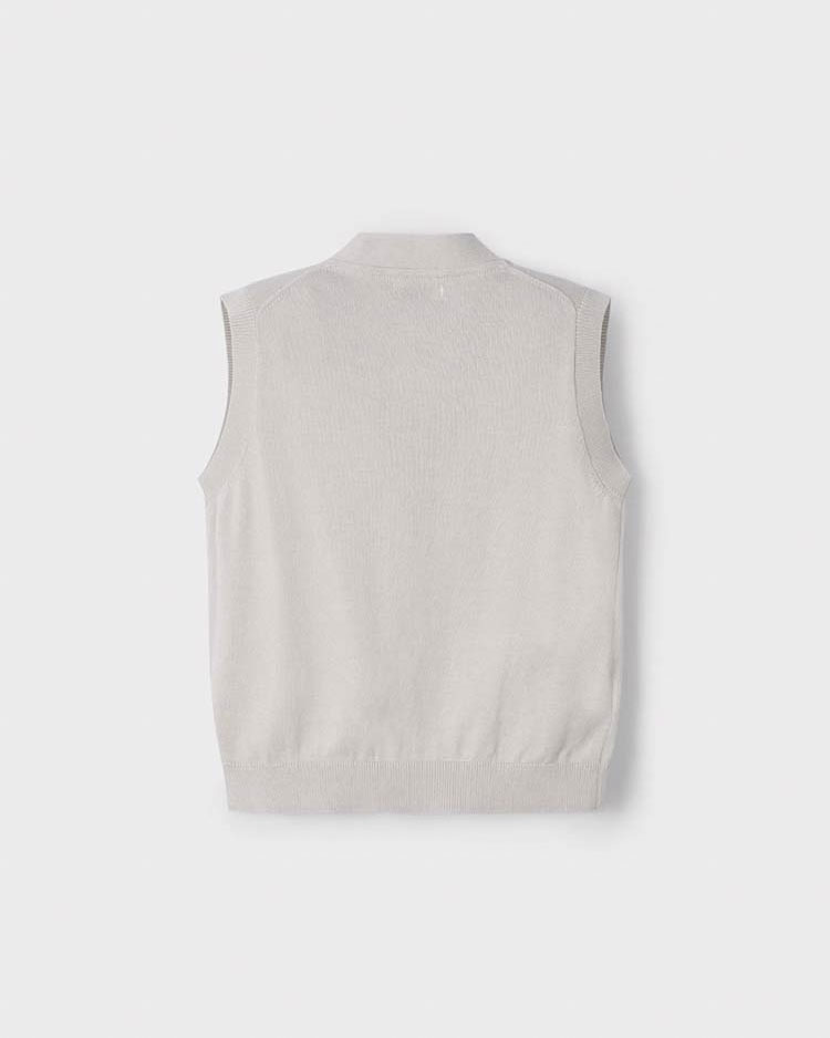 Gilet beige Mayoral in maglia di cotone con bottoni image