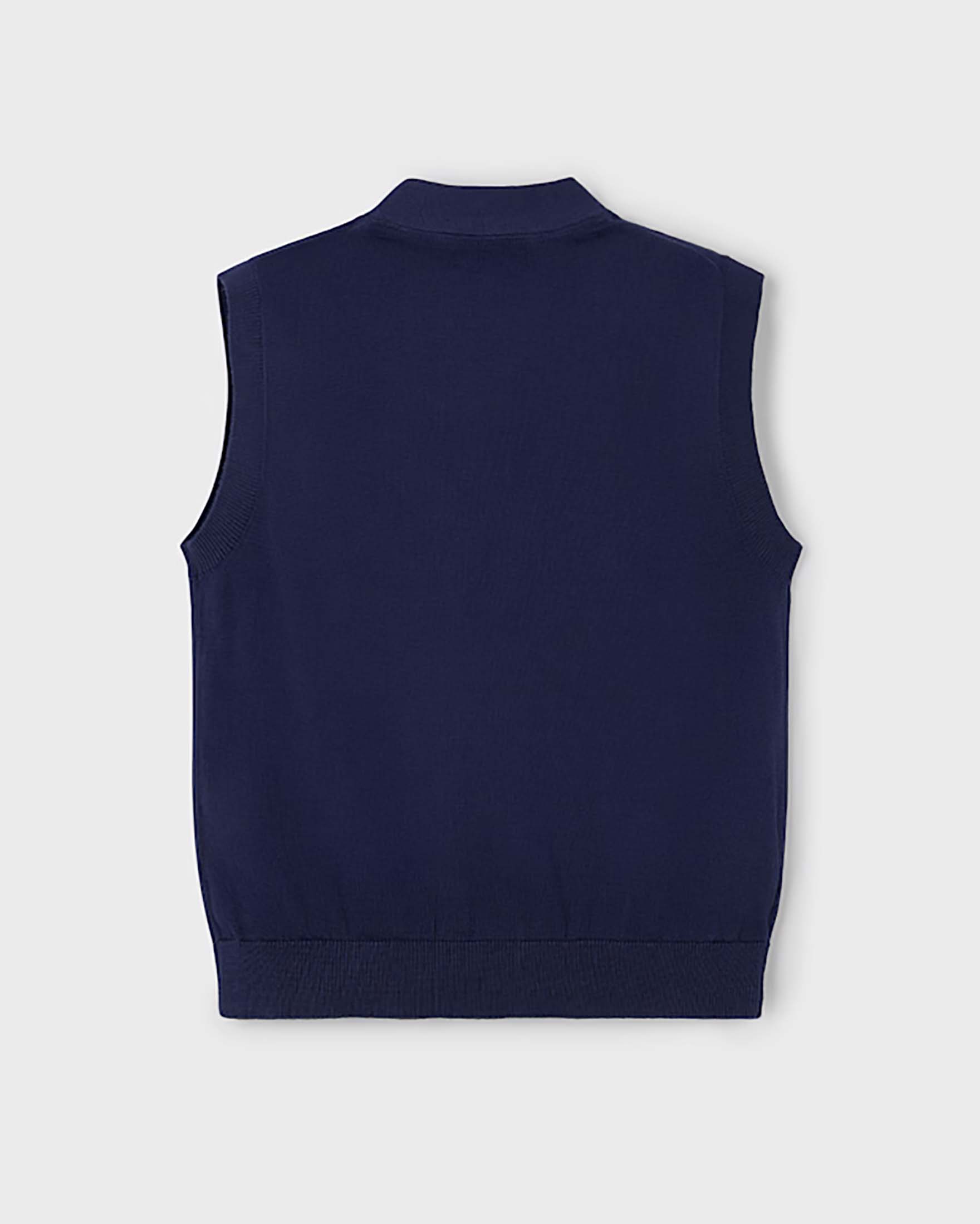 Gilet Mayoral blu in maglia di cotone con bottoni image