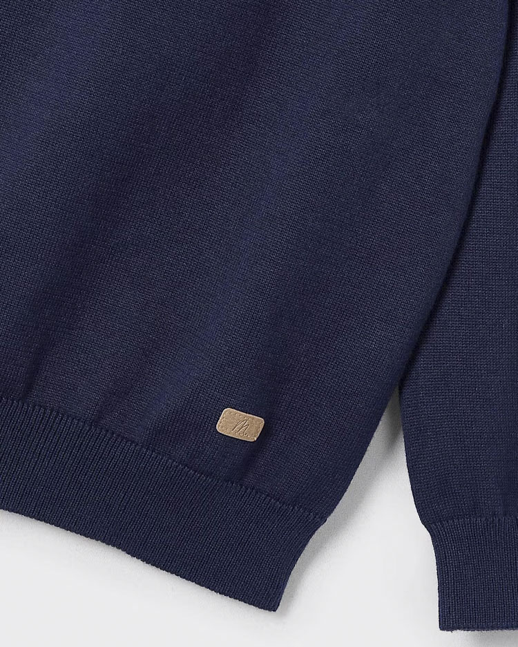 Maglioncino Mayoral blu girocollo in puro cotone image