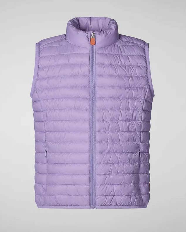 Gilet Dolin lilla in nylon opaco imbottito