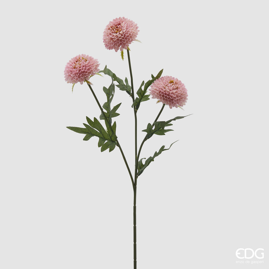 Dalia Ramo Rosa con Foglie h.64 Edg