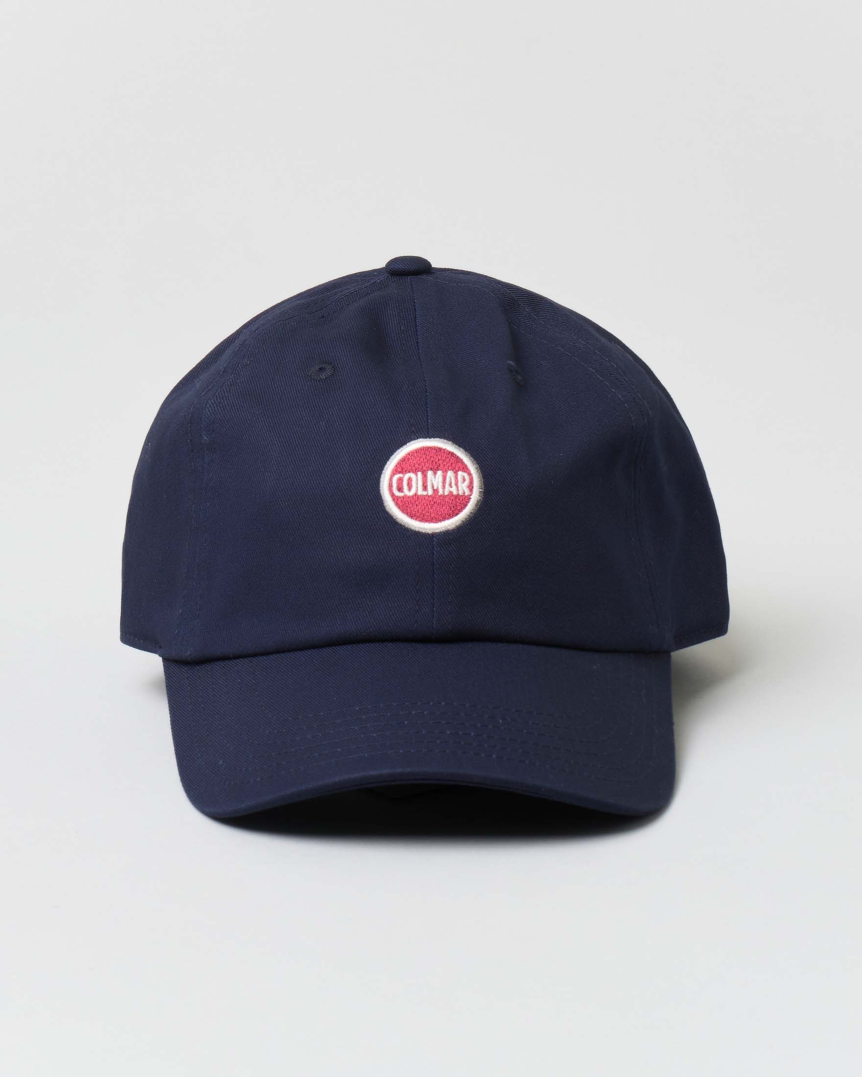 Berretto baseball blu Colmar Originals in puro cotone con logo bollo davanti