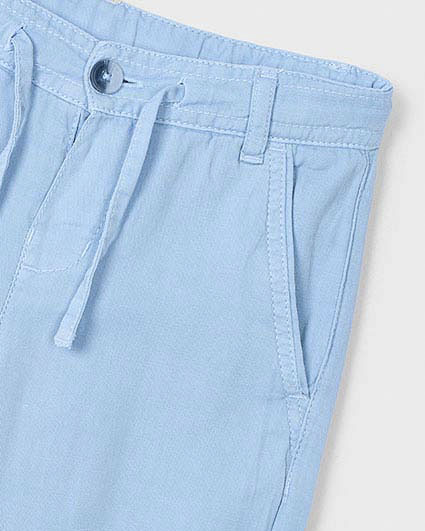 Pantalaccio azzurro Mayoral in misto cotone e lino image