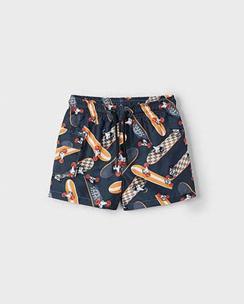 Boxer mare blu con fantasia skate