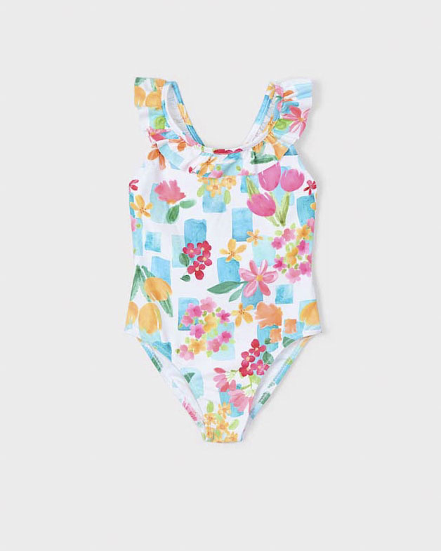 Costume intero multicolor con fantasia floreale