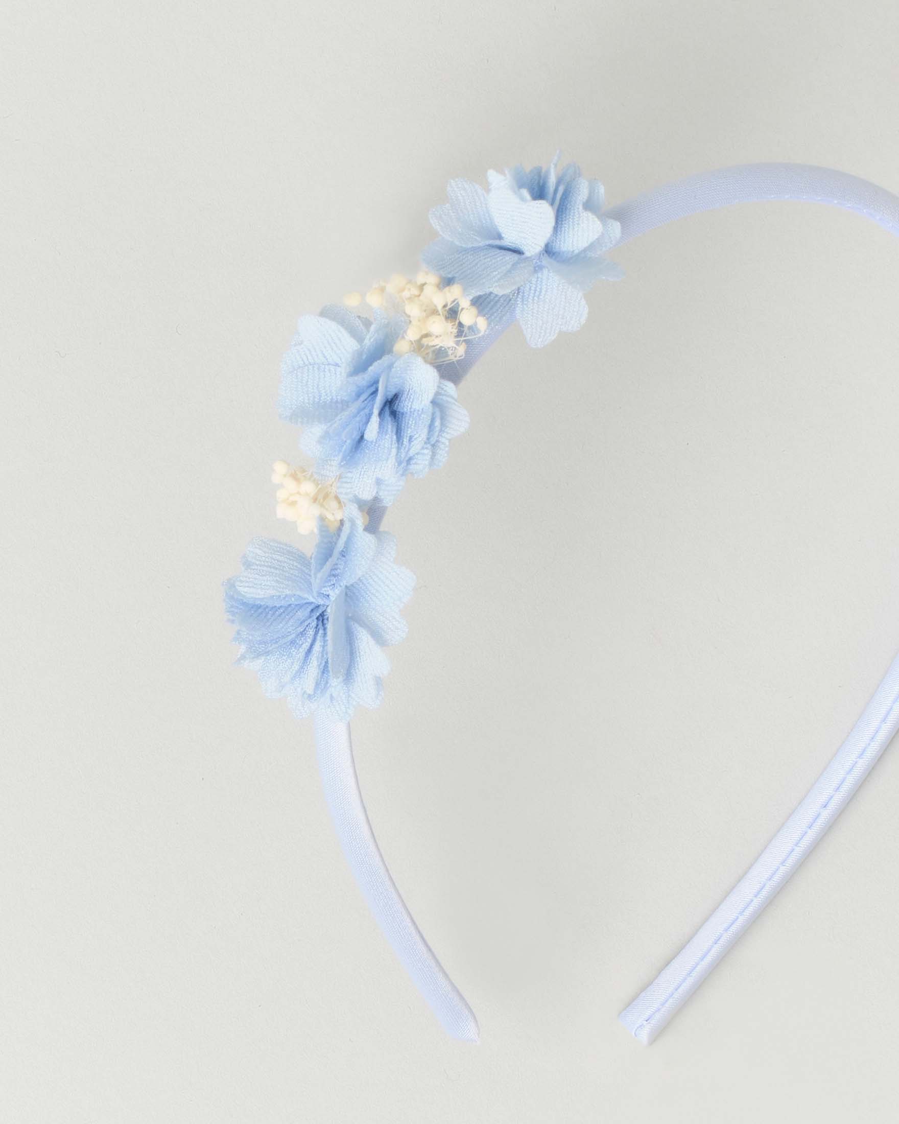 Cerchiello celeste con applicazione floreale image