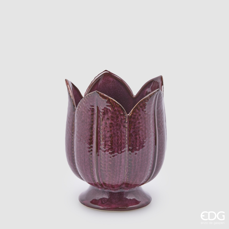 Vaso in Ceramica Freaky Tulip Rosso d.16 h.19 Edg