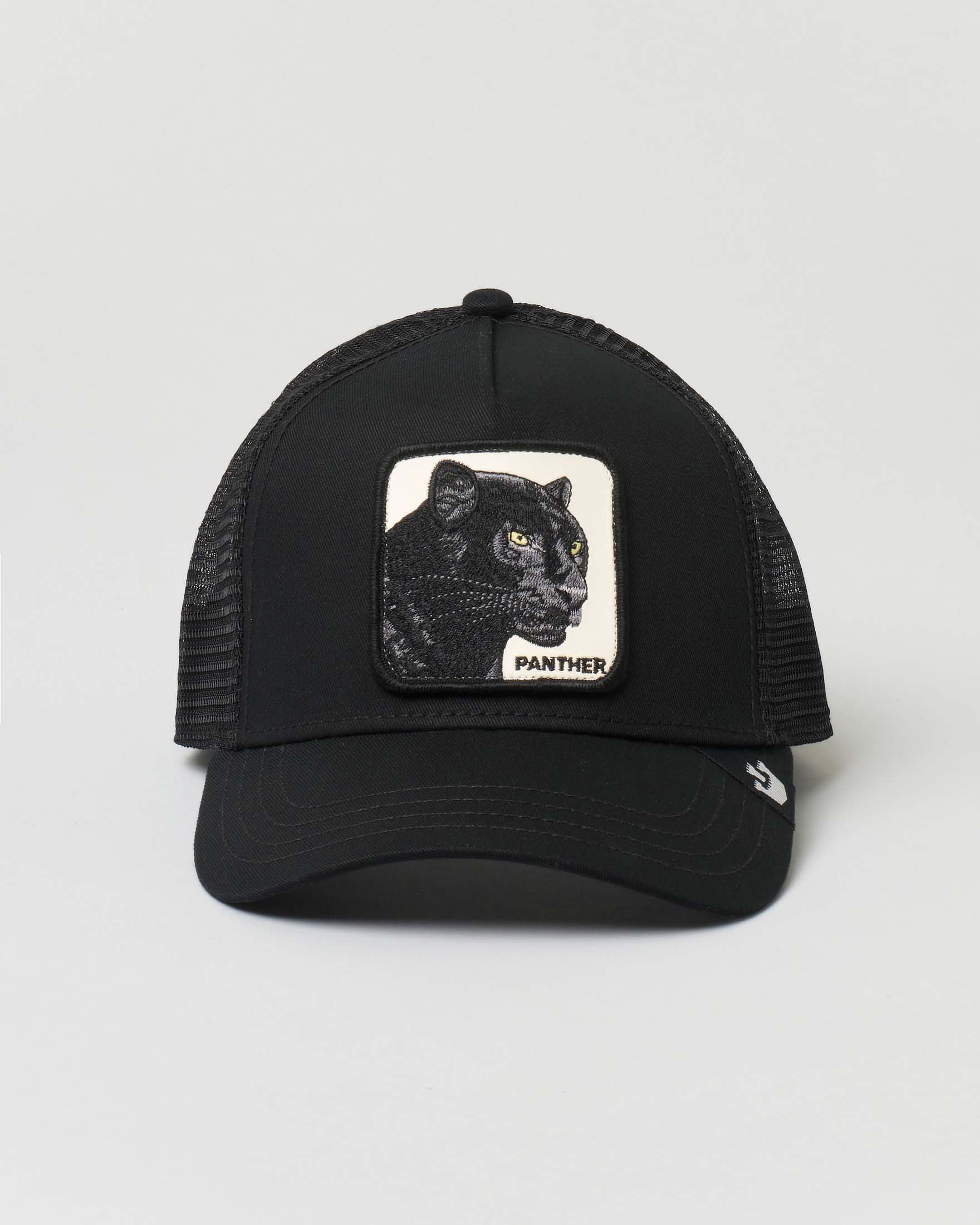 Berretto Goorin Bros Black Panther trucker nero con patch pantera