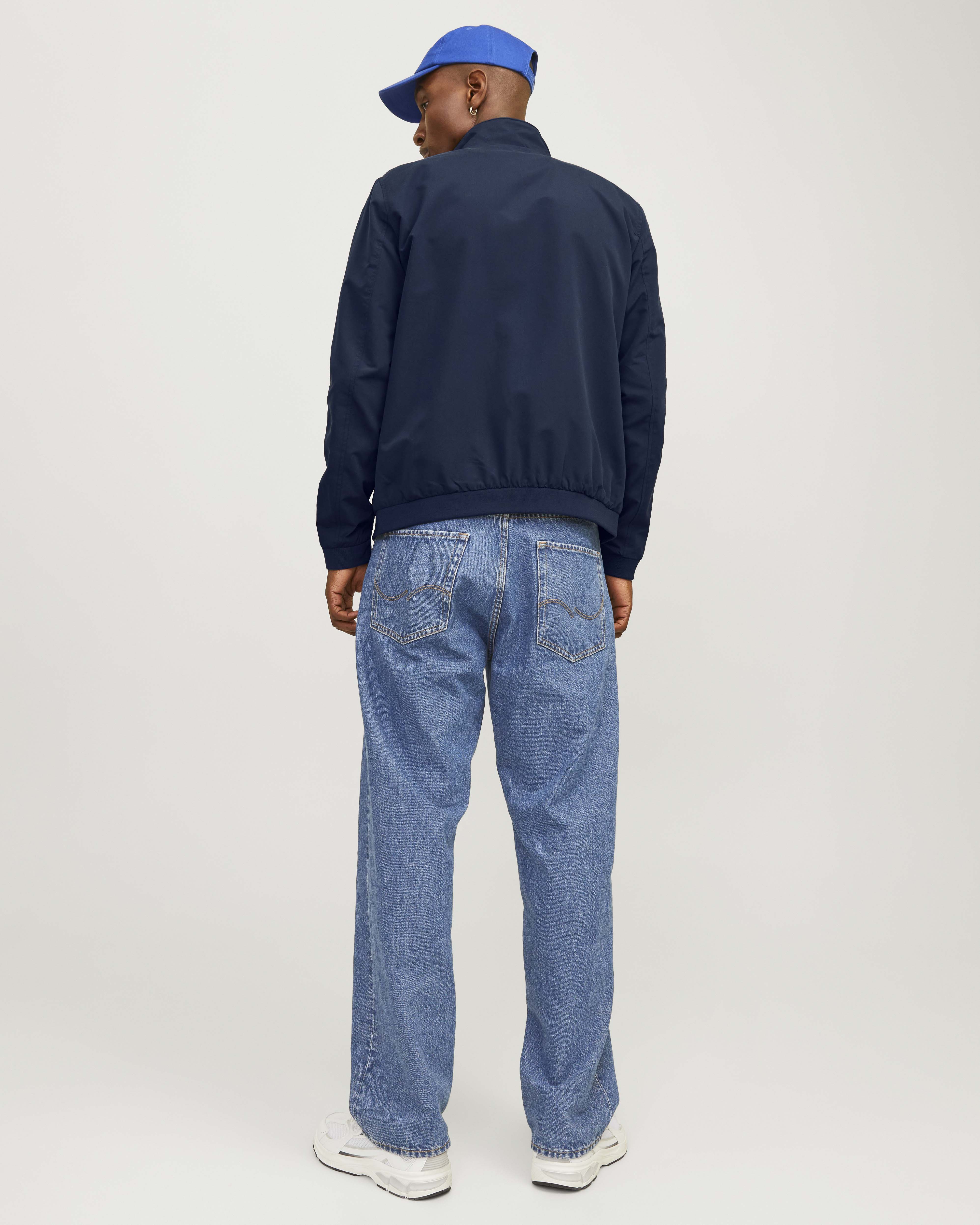 Giubbino sailor blu in tessuto opaco con chiusura a cerniera image