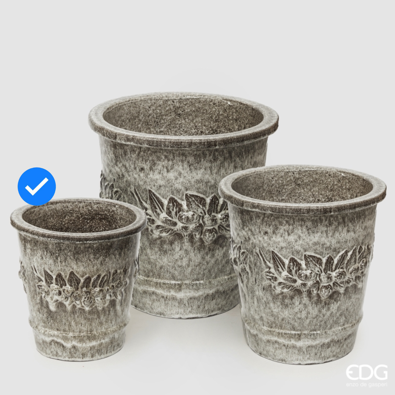 Vaso Glaze Atlas Limoni Svasato Tortora S3 M1 d.31 h.29 Edg