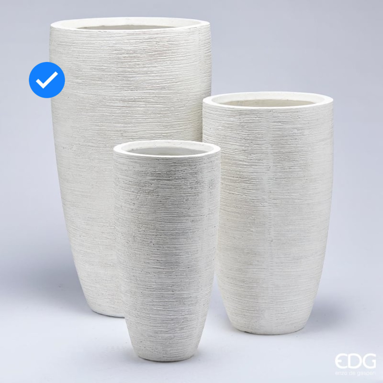 Vaso Resinpietra Righe S3 M3 d.55 h.102 Edg