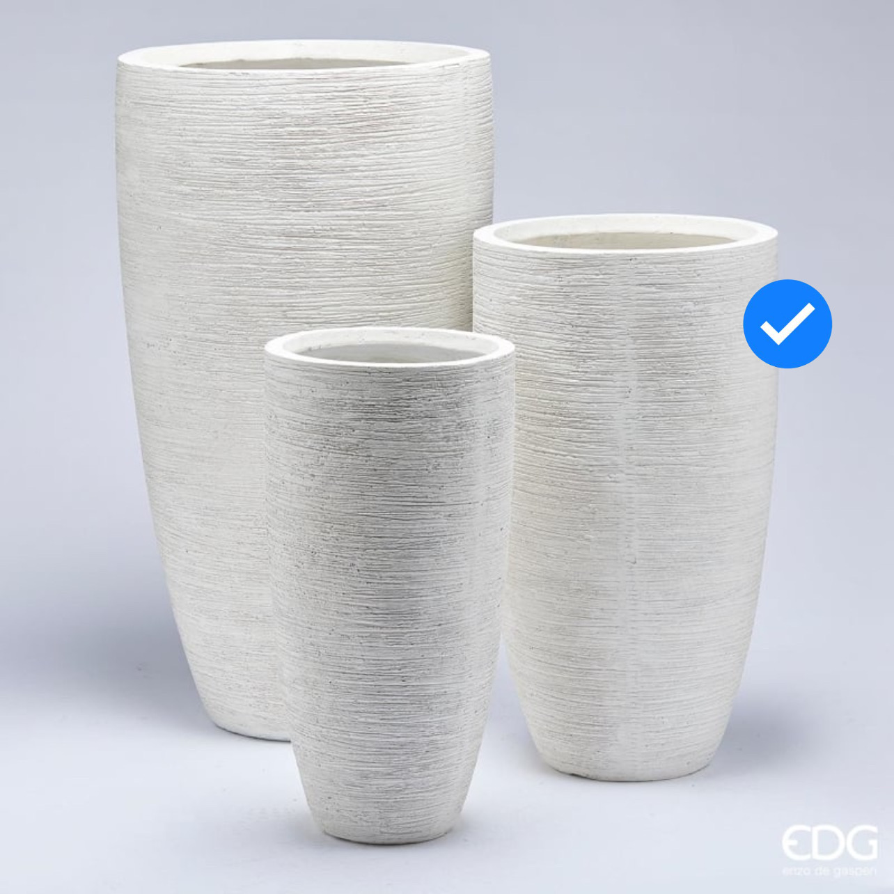 Vaso Resinpietra Righe S3 M2 d.43 h.78 Edg