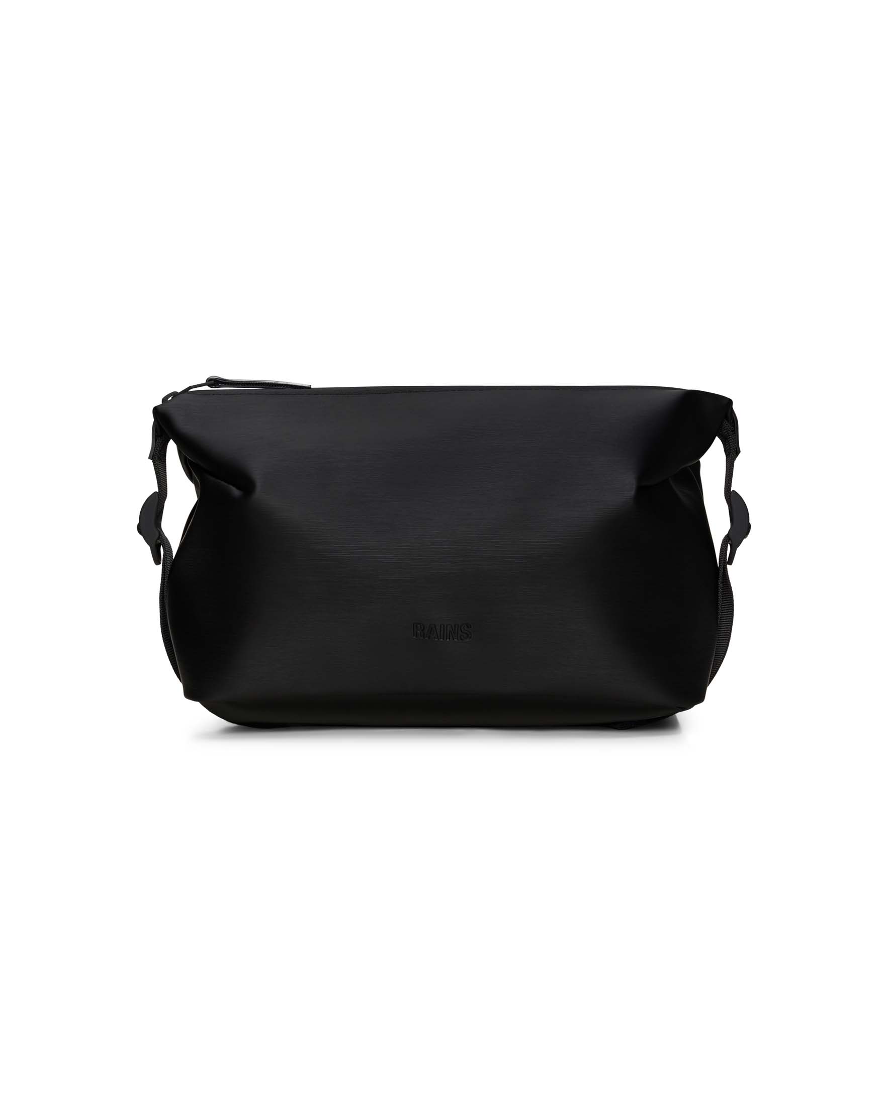 Hilo Wash Bag nero grigio in tessuto impermeabile effetto gommato con cinturini regolabili
