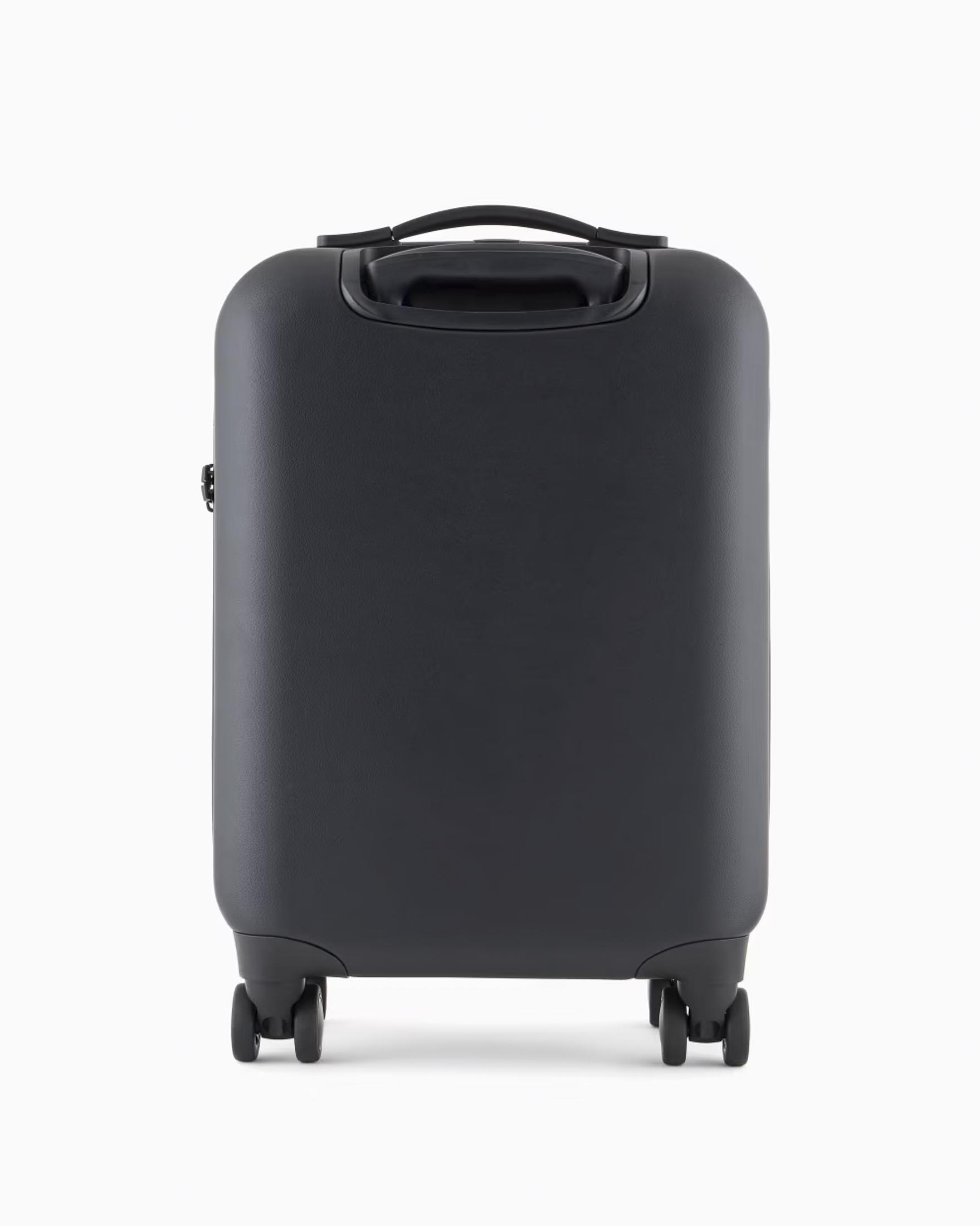 Trolley Armani Exchange nero con logo scritta impresso image