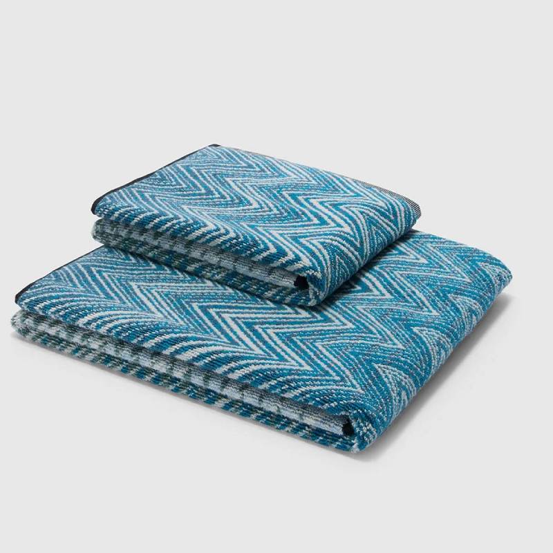MISSONI HOME | STONE 174 chevron teal bath towel set
