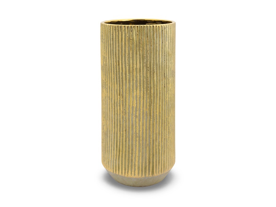 Vaso in Ceramica Mida L Oro d.16 h.35