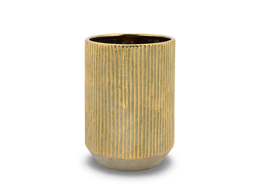 Vaso in Ceramica Mida M Oro d.17 h.23