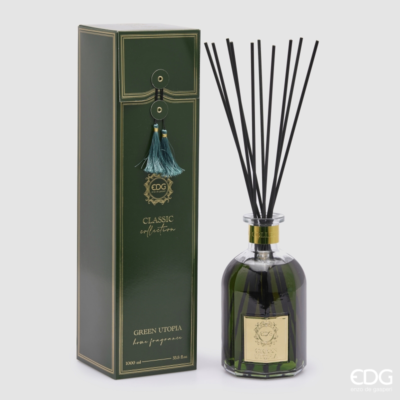 Diffusore Profumo a Bastoncini Classic Collection 1000 ml. Green Utopia Edg