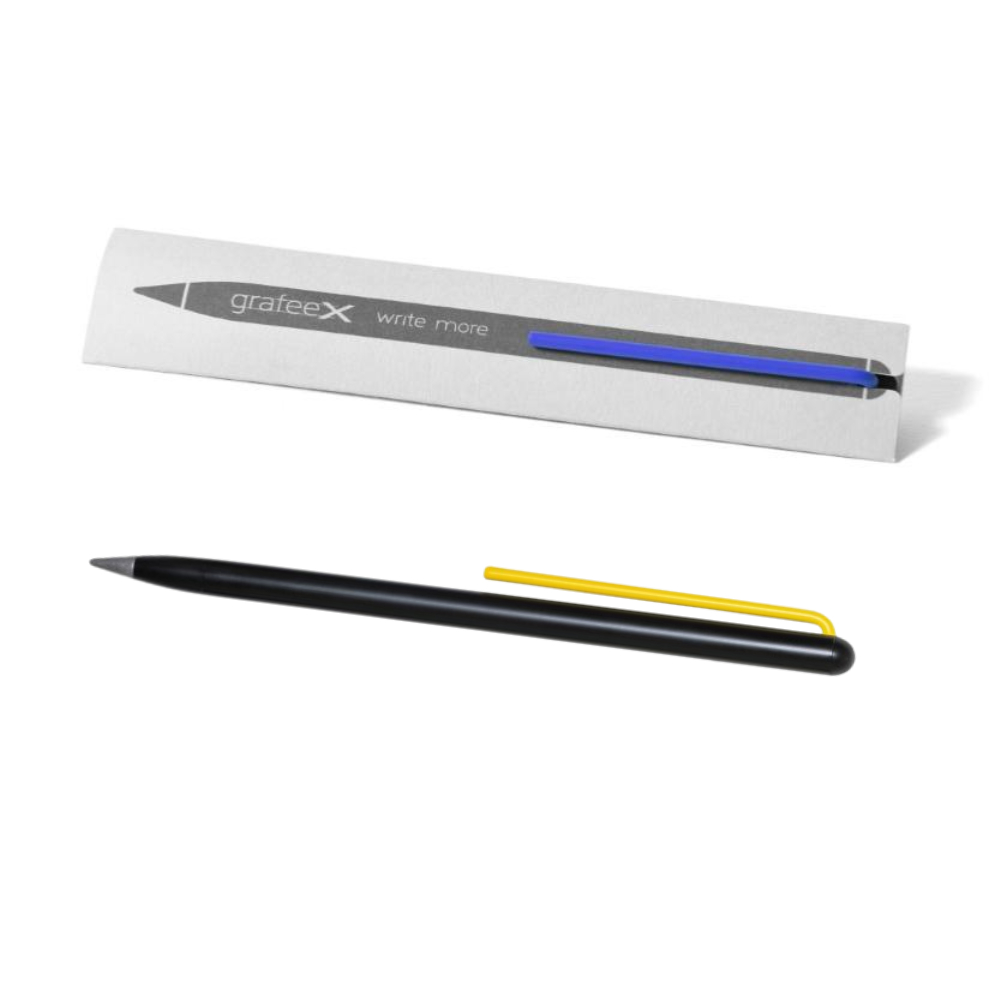 Grafeex Pencil – Graphite Pencil with Brass Barrel and Colored Clip