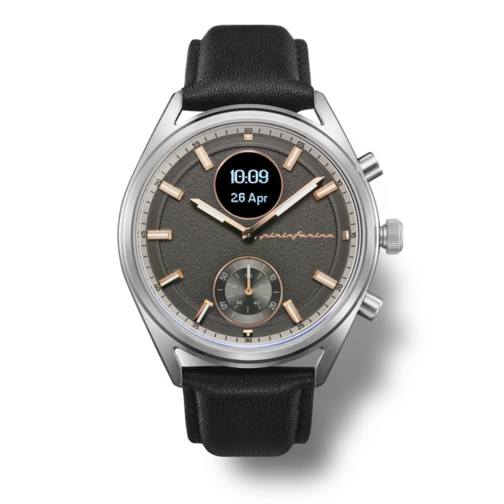 Pininfarina Sintesi Hybrid Watch Midnight Rose - Orologio classico con micro display smart