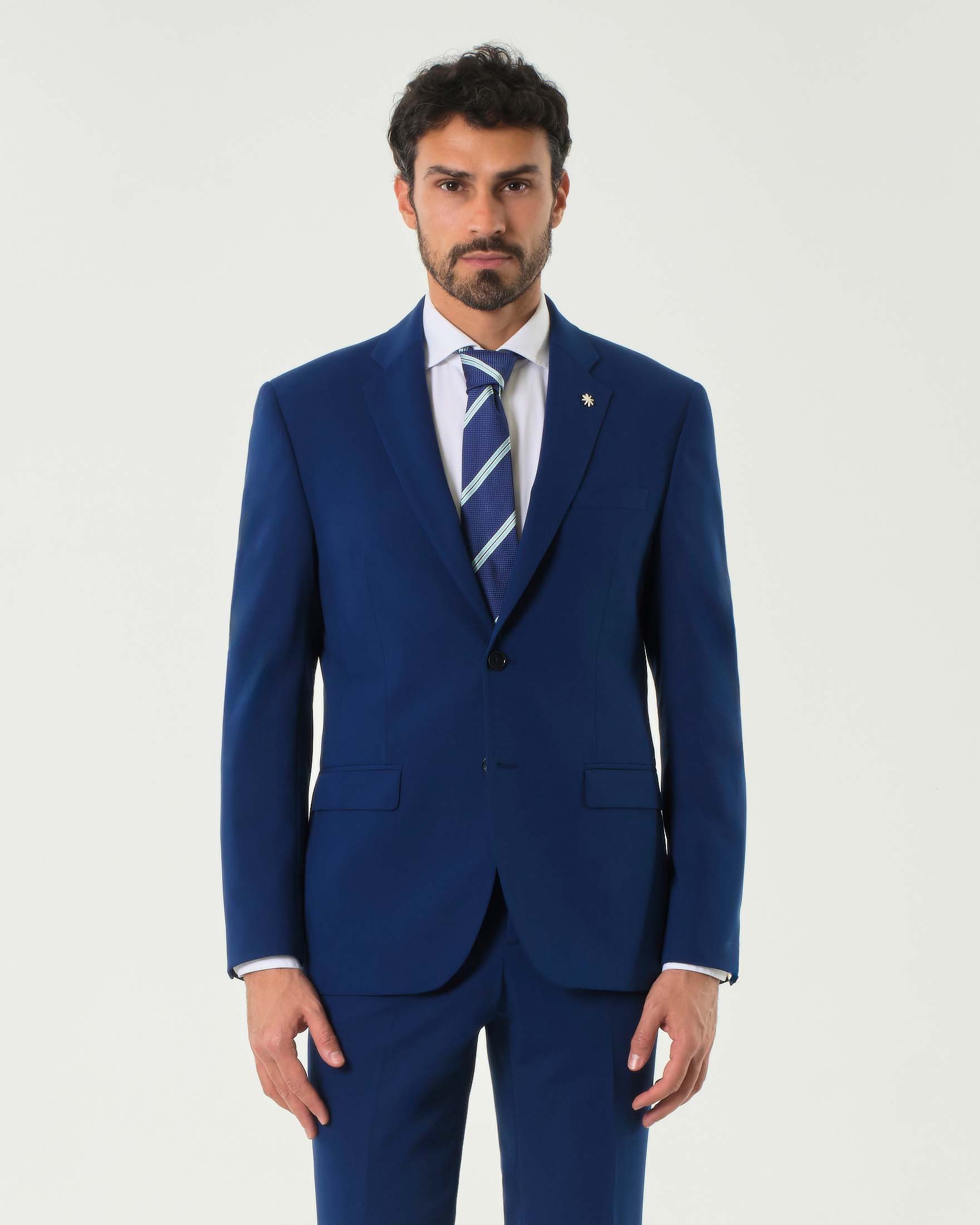 Abito blu royal in tela di viscosa stretch image