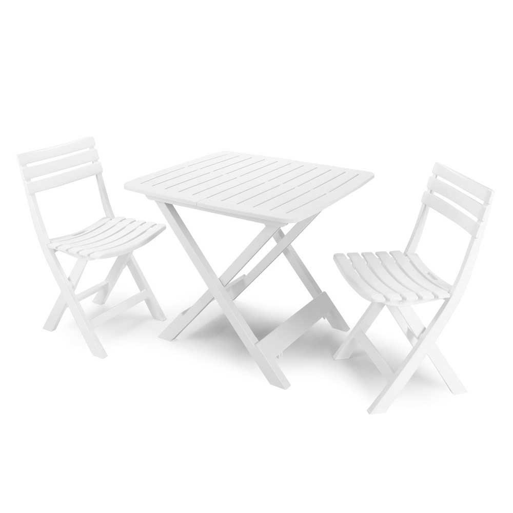Progarden Camping Set Pieghevole In Plastica Colore Bianco