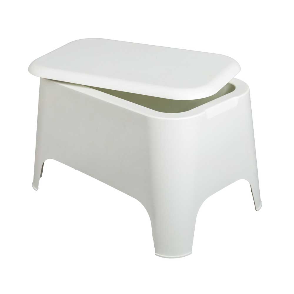 TooMax Tavolino Contenitore Petra In Plastica Colore Bianco 59X39X36H Cm