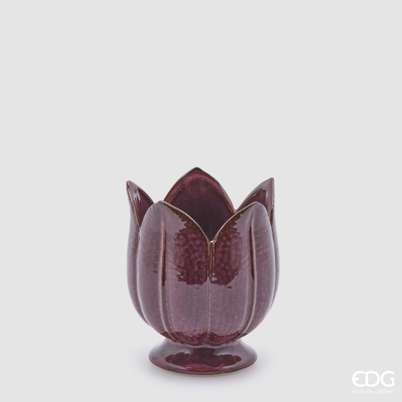 Vaso in Ceramica Freaky Tulip Rosso d.14 h.16 Edg