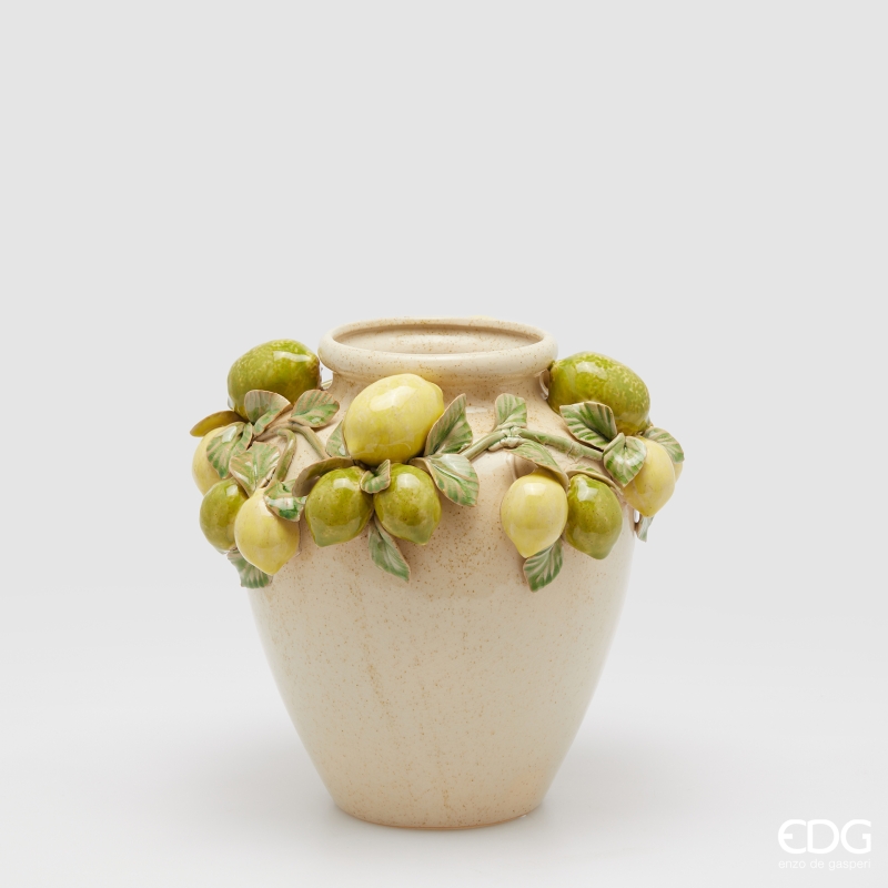Vaso in Ceramica Freaky Anfora Limoni d.27  h.26,5 Edg