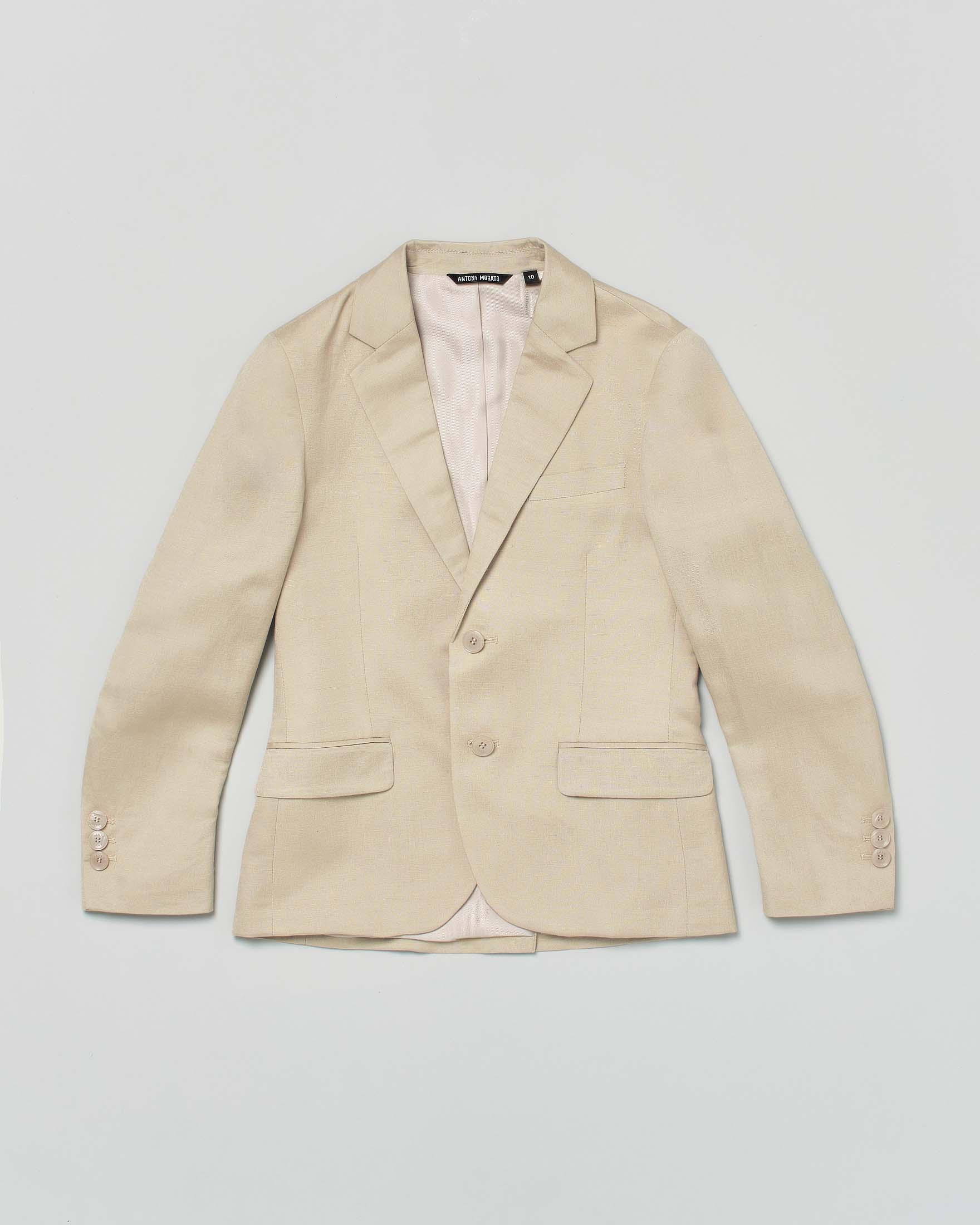Blazer monopetto Antony Morato color sabbia in misto lino e viscosa
