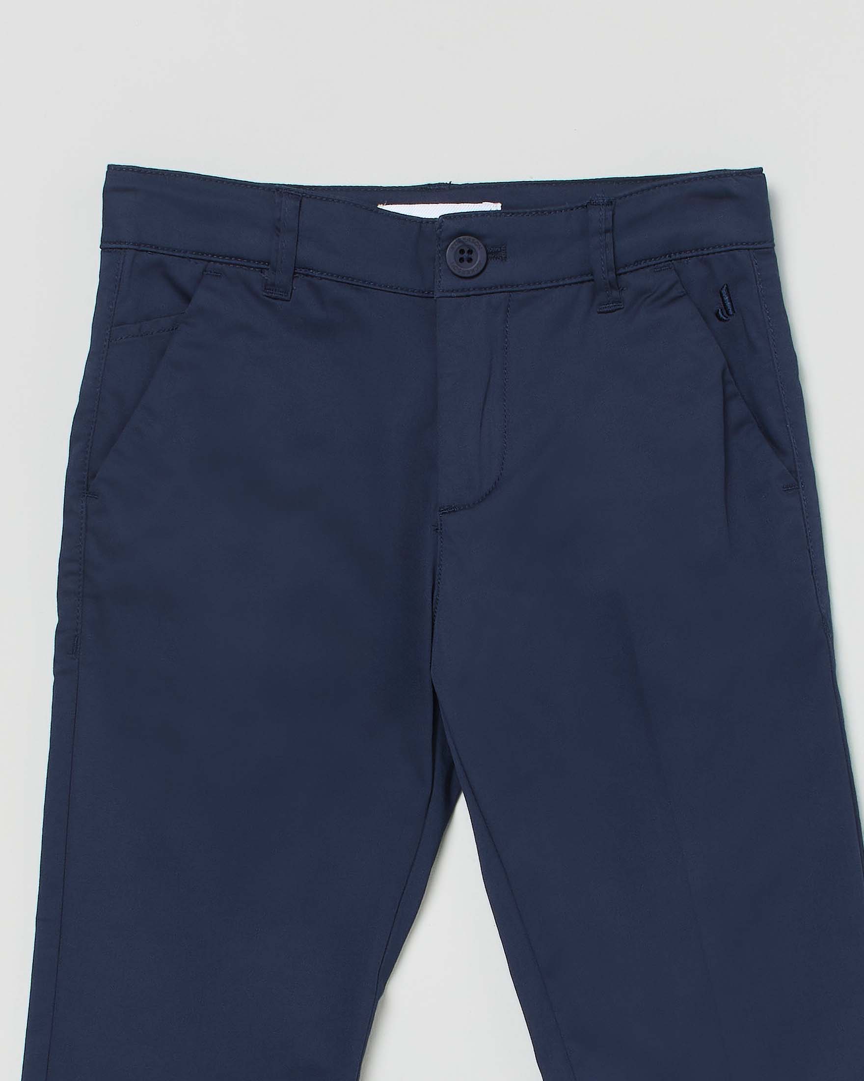 Pantalone chino Jeckerson Kids blu in gabardina di cotone stretch image