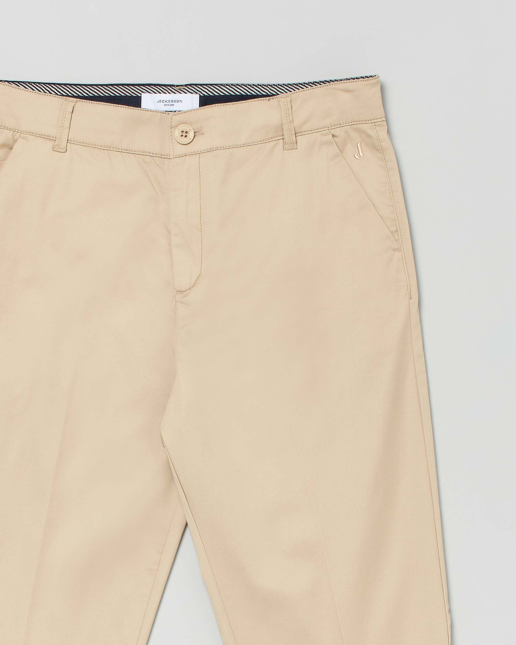 Pantalone Jeckerson Kids chino sabbia in gabardina di cotone stretch image