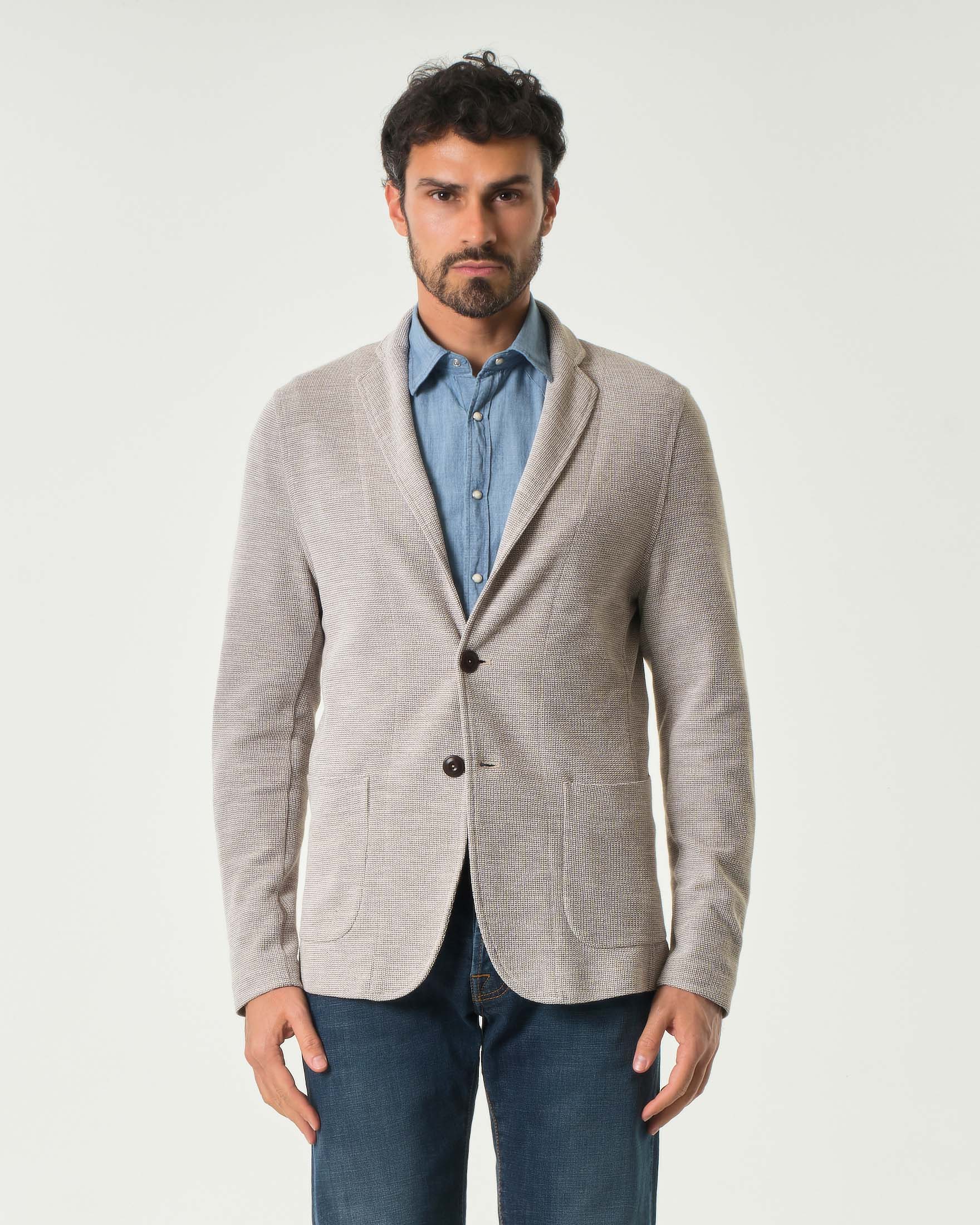 Giacca maglia Paul Baker beige effetto melange