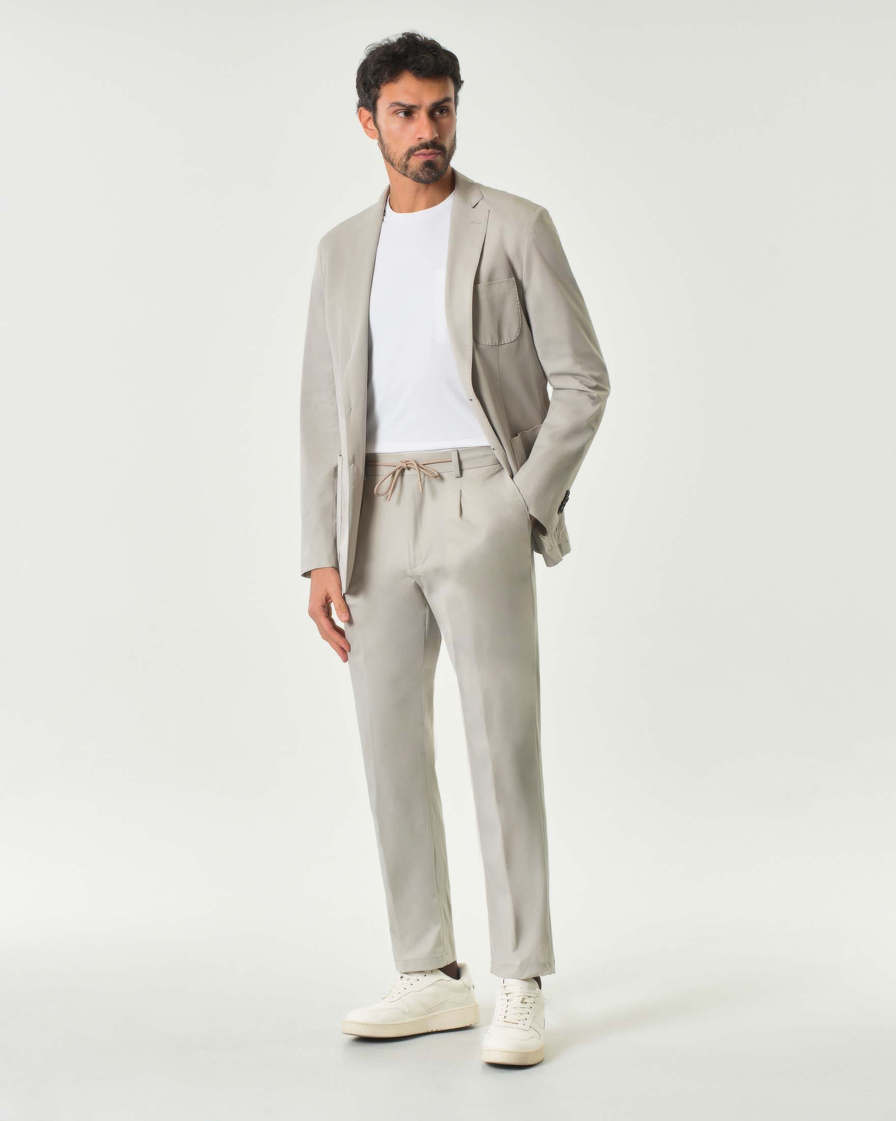 Blazer Paul Baker beige in tessuto tecnico stretch image