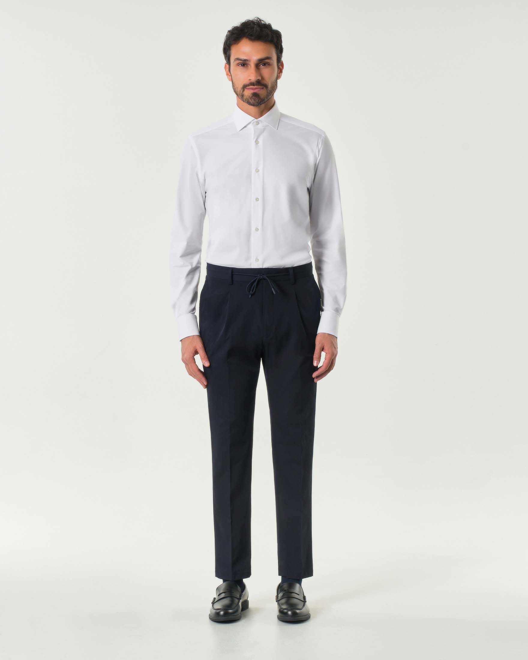 Pantalaccio Paul Baker blu in tessuto tecnico stretch