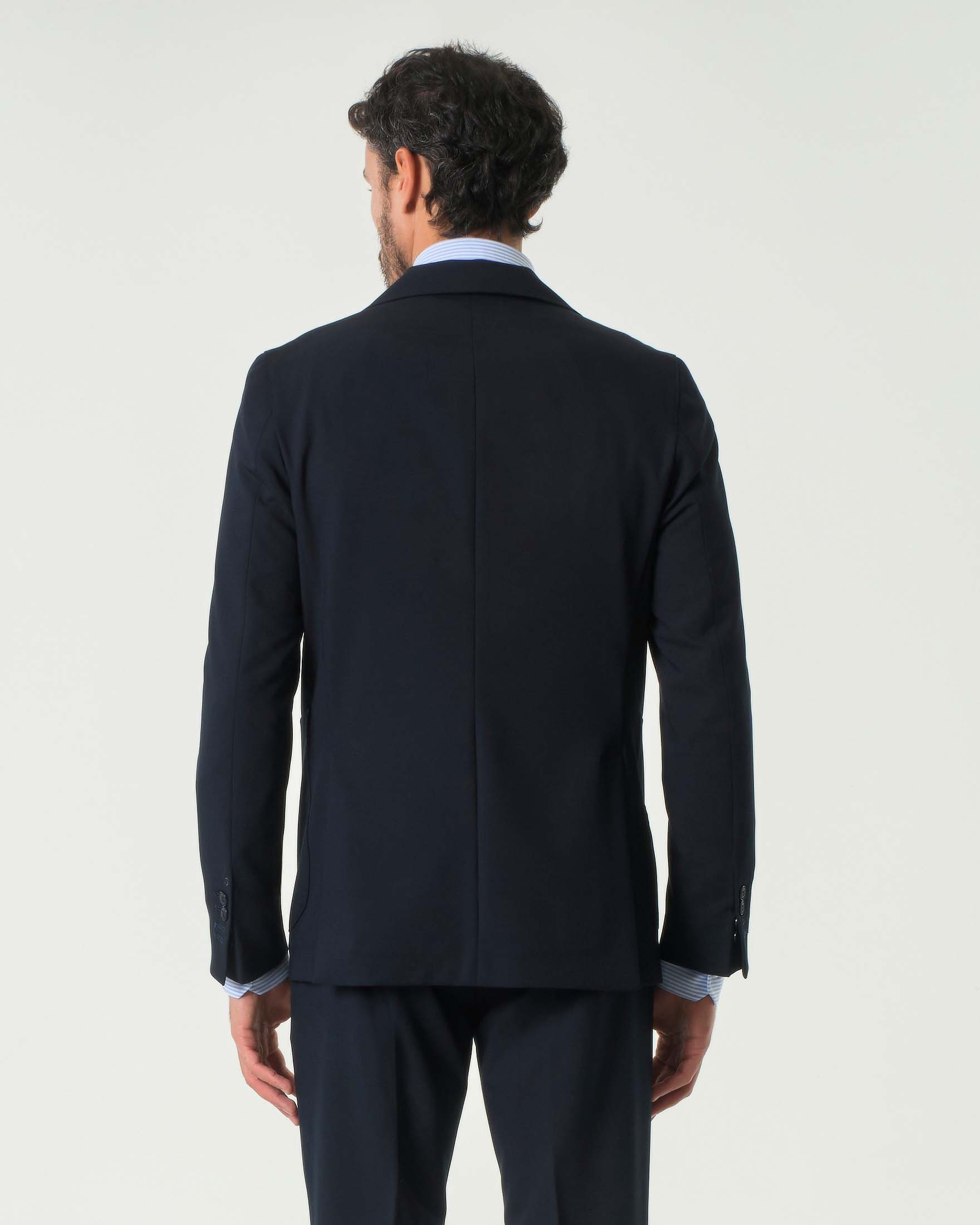 Abito blu in jersey di viscosa stretch